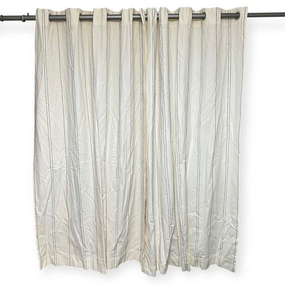 Pottery Barn Kids Pickstitch Curtain Red and Blue 44 x 63 - Picture 1 of 7